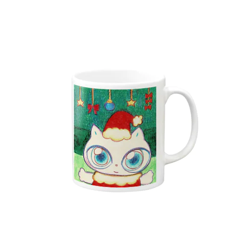 　しろねこしろちゃんサンタ Mug