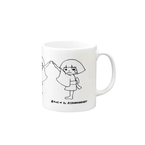 花魁を守る童子 Mug