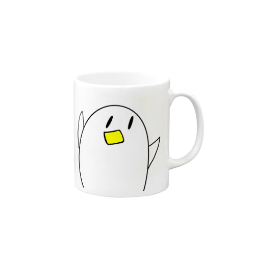 トリのマグカップと缶バッジ Mug