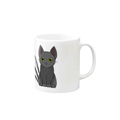 黒猫のクロア Mug