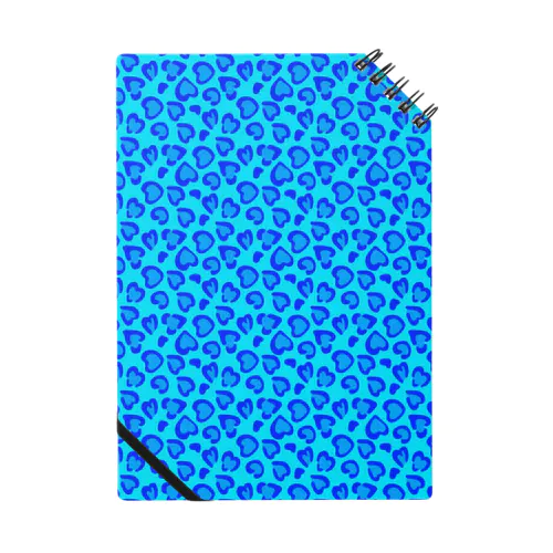 青いヒョウ柄 ノート