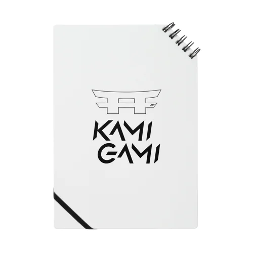 『KAMI-GAMI』logo ブラック Notebook