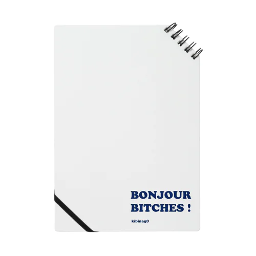 Bonjour Bitches （文字色ネイビー） Notebook