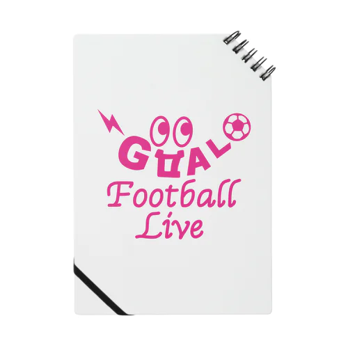 サッカー・GOAL・目玉・ピンク・FOOTBALL・サッカーボール・代表・ゴール坊や・サッカー坊や・キャラクター・サッカー魂・サッカー部・サッカー女子・サッカーファッション・かわいい・かっこいい・楽しい・おもしろ Notebook