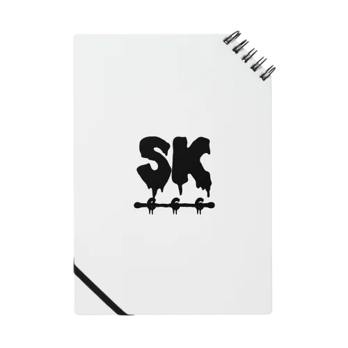 SK Strikethrough(666) Clothing - First Line White Notebook