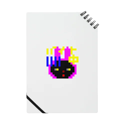 仕事する黒猫　バイト中 Notebook