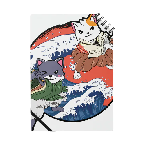 Cute Cat Ninja Shinobi Samurai with Swords ノート