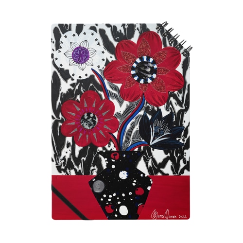 アネモネ マーブルブラック Notebook