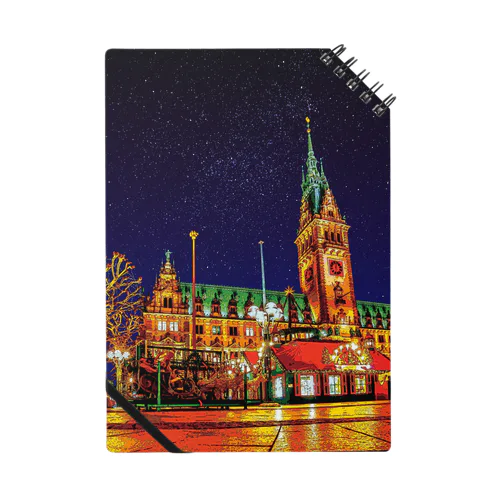 ドイツ ハンブルク市庁舎広場のサンタクロース ノート