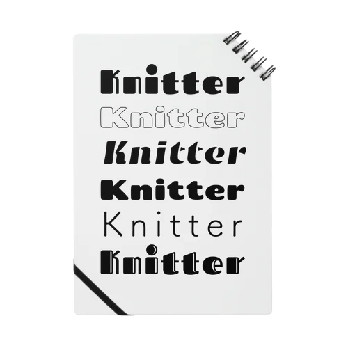 many knitters (black) Notebook