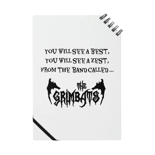 THE GRIMBATS logo-1 EX Black Notebook