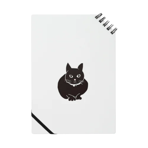 幸せを呼ぶ黒にゃん（モノトーン） Notebook