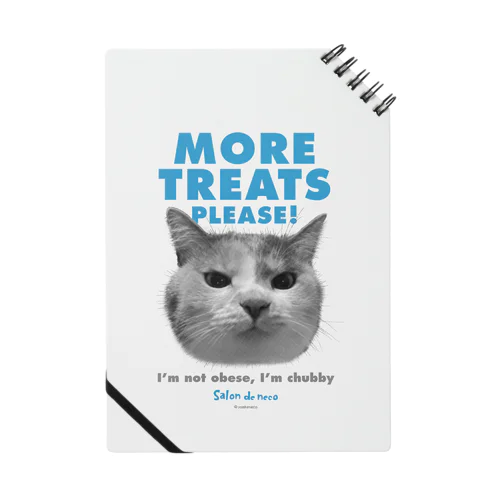 more treats！ BLUE 【保護猫寄付220円】 ノート