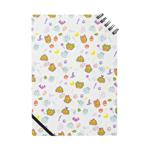 クッキーハロウィン総柄 Notebook