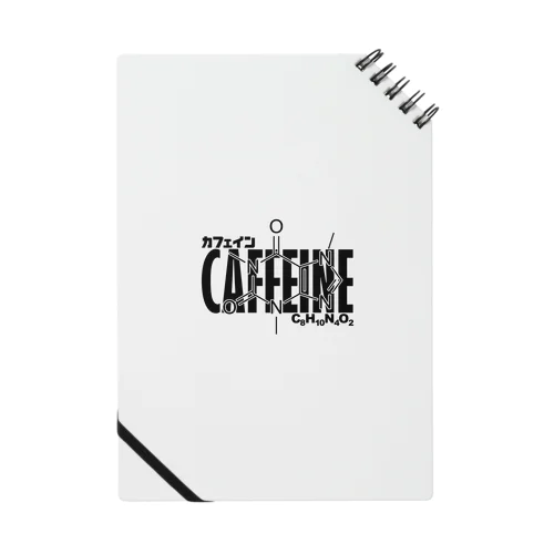 化学Tシャツ：カフェイン：コーヒー：紅茶：化学構造・分子式：科学：学問：理系 Notebook