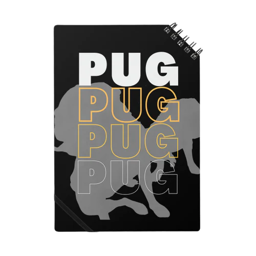 Pug silhouette Notebook