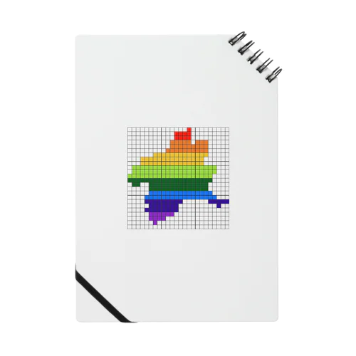 ドット絵ぐんま24 レインボー Notebook