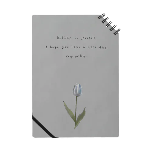 TULIP, white gray blue . Notebook