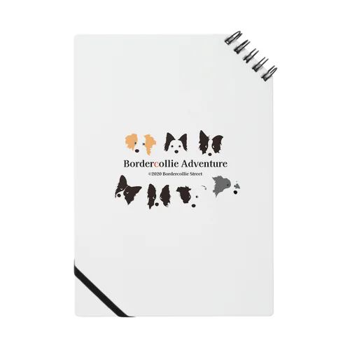 7 Border Collies-1 Notebook