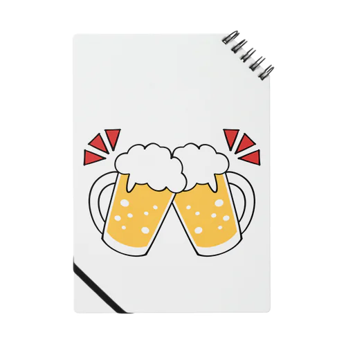 ビールジョッキで乾杯！イラスト Notebook