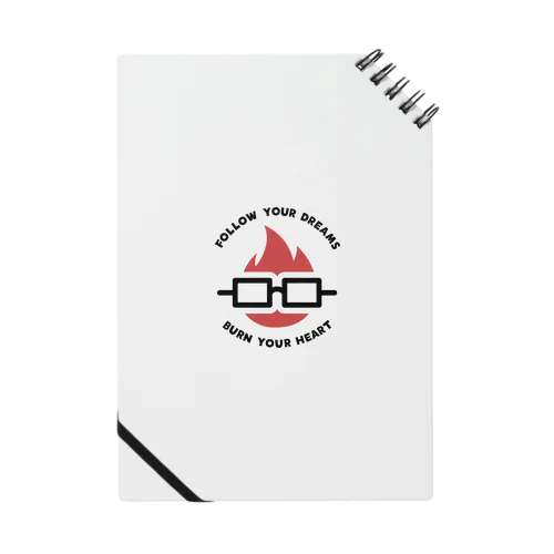 「Follow your dreams Burn your heart」グッズ（明るめのカラー） Notebook