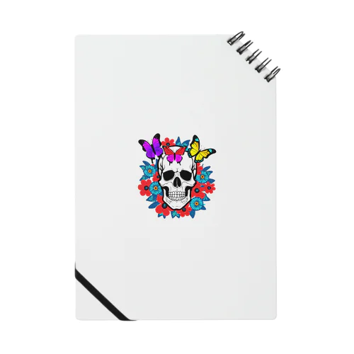 A skull in a flower garden Notebook