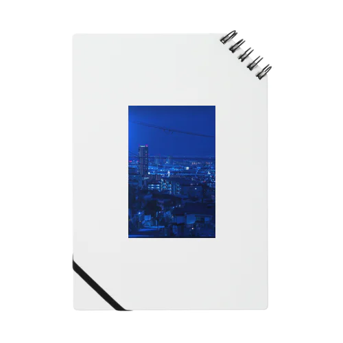 綺麗な青い背景の夜景 ノート