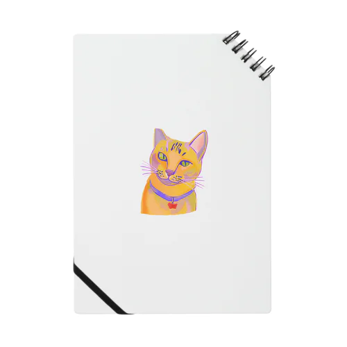 鮮やかな凛々しい猫さんのイラストグッズ Notebook