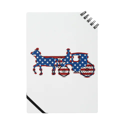 馬車　Flag of the United States Notebook