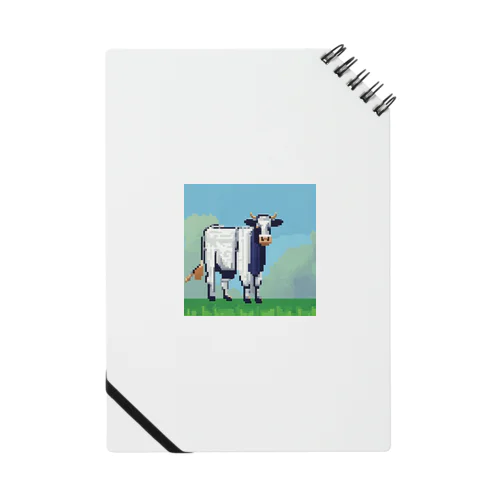 ドット絵で描かれた牛のプレミアムグッズ ノート