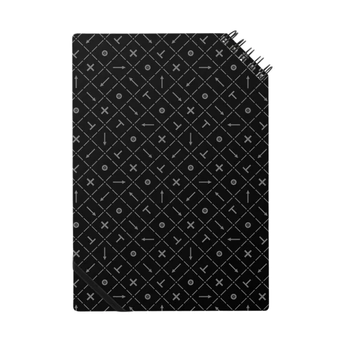 境界標モノグラム（黒） Notebook