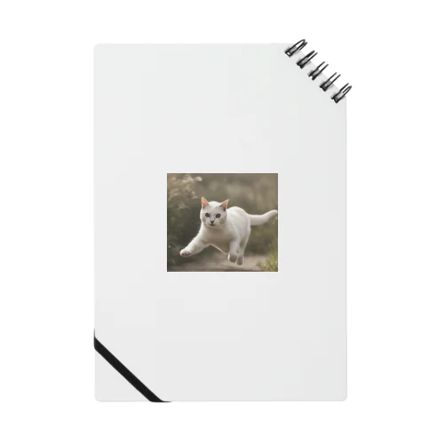 フォトプリント美形白猫 ノート