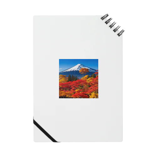 秋晴れの空/富士山/色鮮やかな紅葉 Notebook