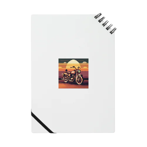 レトロバイクドット　夕日編　№３ Notebook