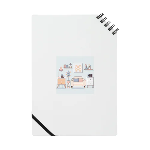 家具のシンプルで可愛いカラーイラスト Notebook