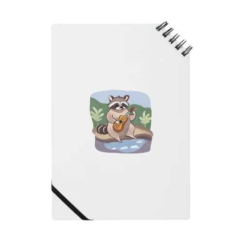 【大分県】タヌキが温泉地で湯につかりながら楽器を演奏する ノート