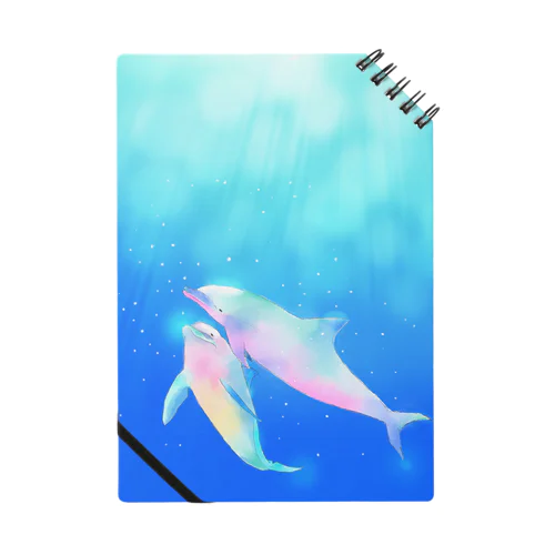 虹色イルカの親子 ノート