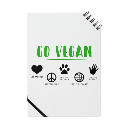 GO VEGAN - A5ノート Notebook