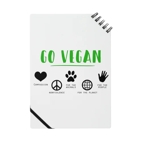 GO VEGAN - A5ノート ノート