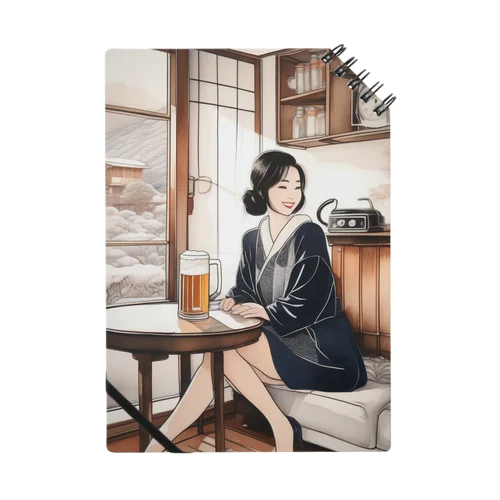 日本人女性冬ビール Notebook