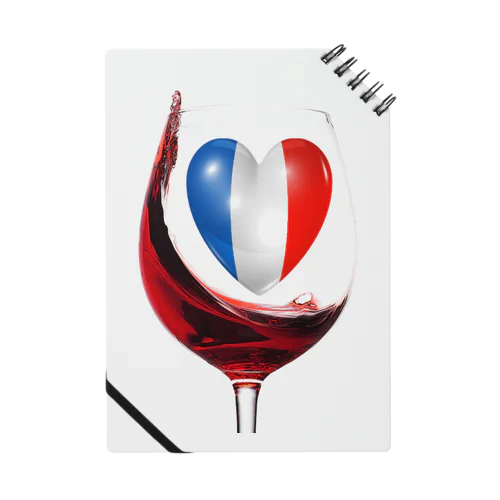 国旗とグラス：フランス（雑貨・小物） Notebook