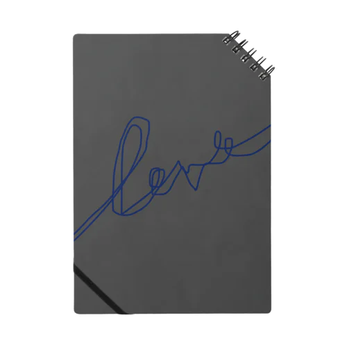 Charcoalgray ✖️ Blue Logoart Notebook