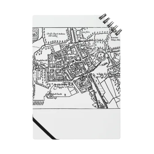 Map of Oxford.  オックスフォード の 地図。 Notebook