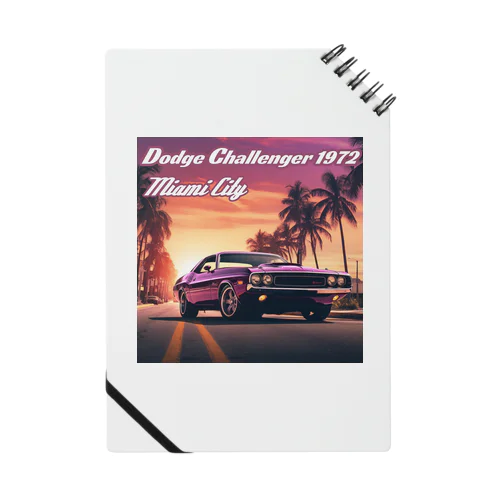 Dodge Challenger 1972 Miami cityモンスターマシーン Notebook