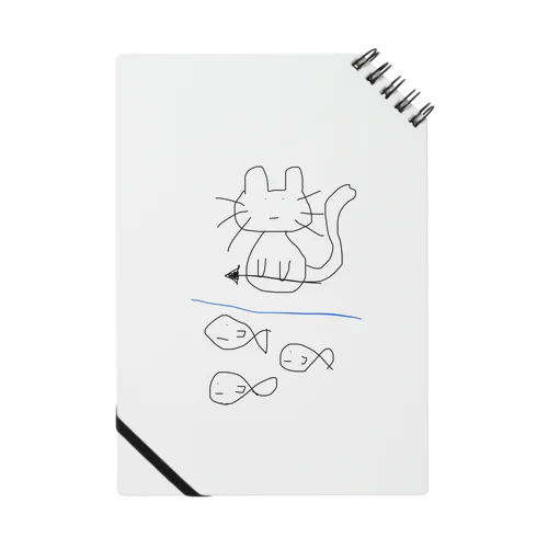 わしの彼氏の描いた｢狩りする猫｣みてくれよ Notebook
