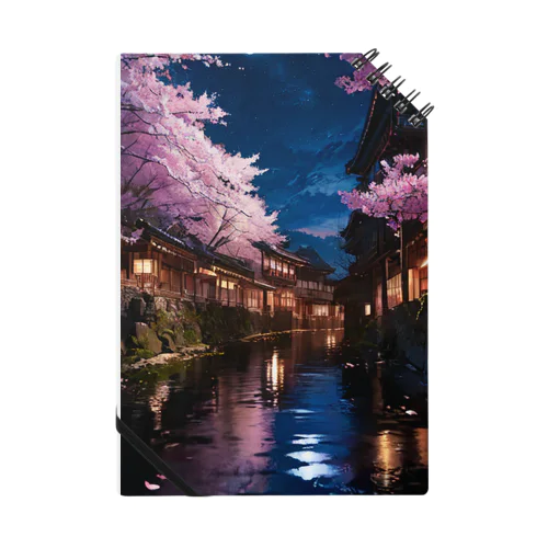 川と桜と明かり Notebook