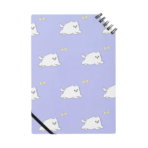 モッフモフの白ぽめちゃん　蝶々を追いかける Notebook