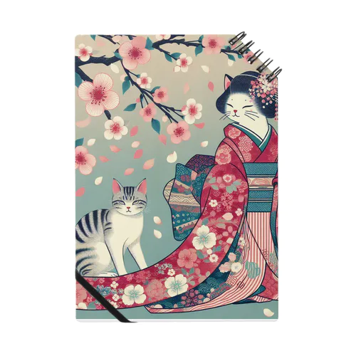 和風cat 見返り桜 Notebook