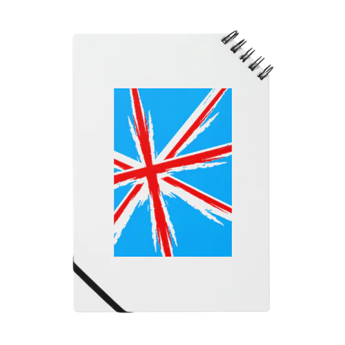 クールなタッチの英国国旗 Notebook