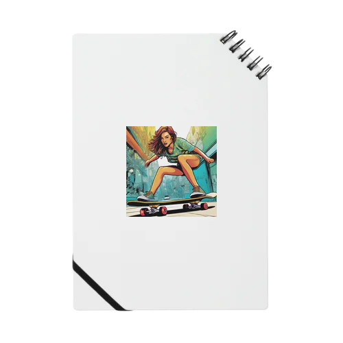 スケートボードをする女性 Notebook